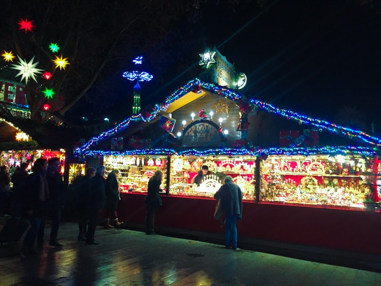 Large Christmas market booth
