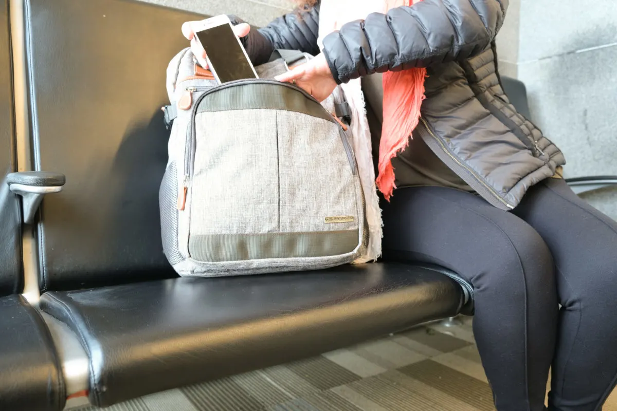 backpack at airport