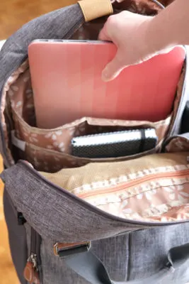 laptop in backpack