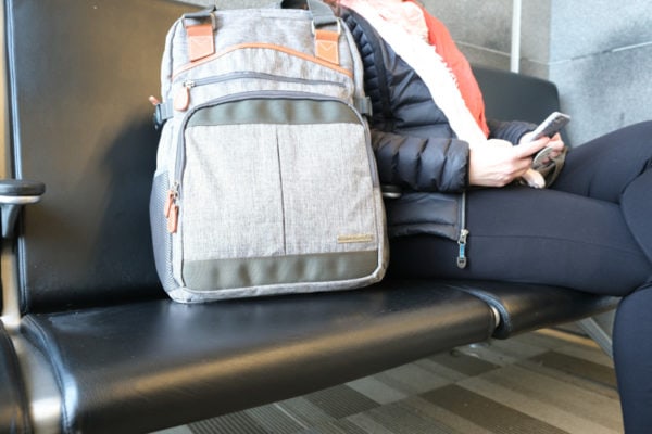 backpack in airport