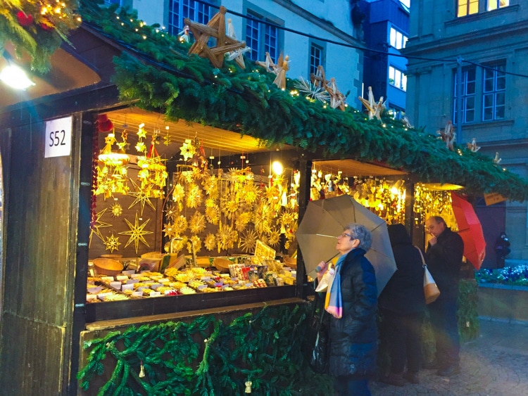 Christmas market display