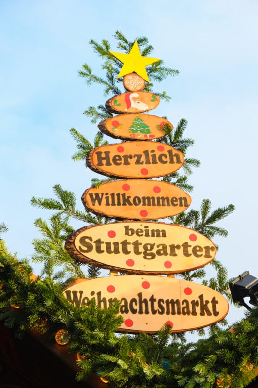 Stuttgart Christmas Market signs