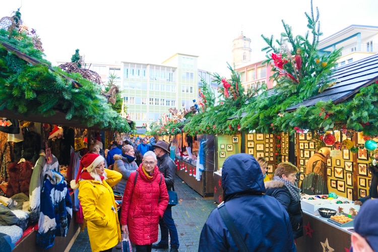 grid of market stalls with huge variety of gifts