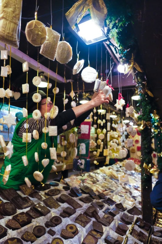 Christmas market booth