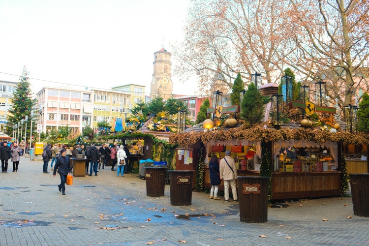 Christmas market during the daytime