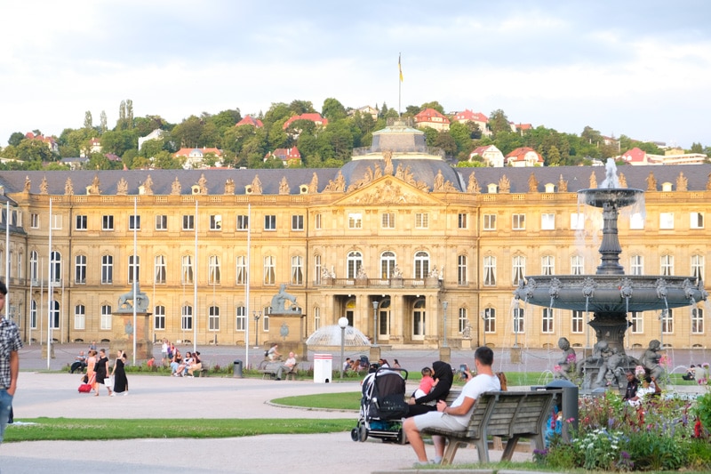 Schlossplatz central square, downtown Stuttgart