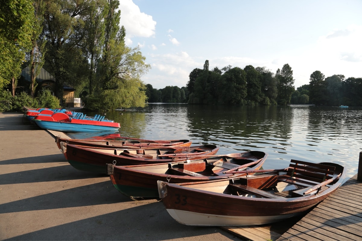 Munich boats in English garden