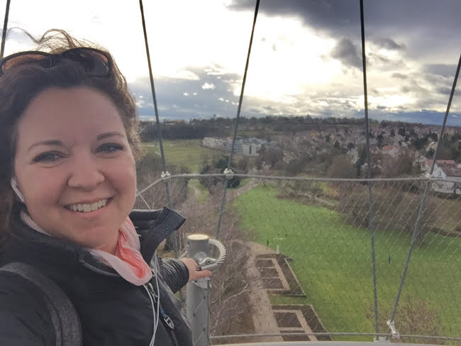 view from Killesberg Park tower in Stuttgart