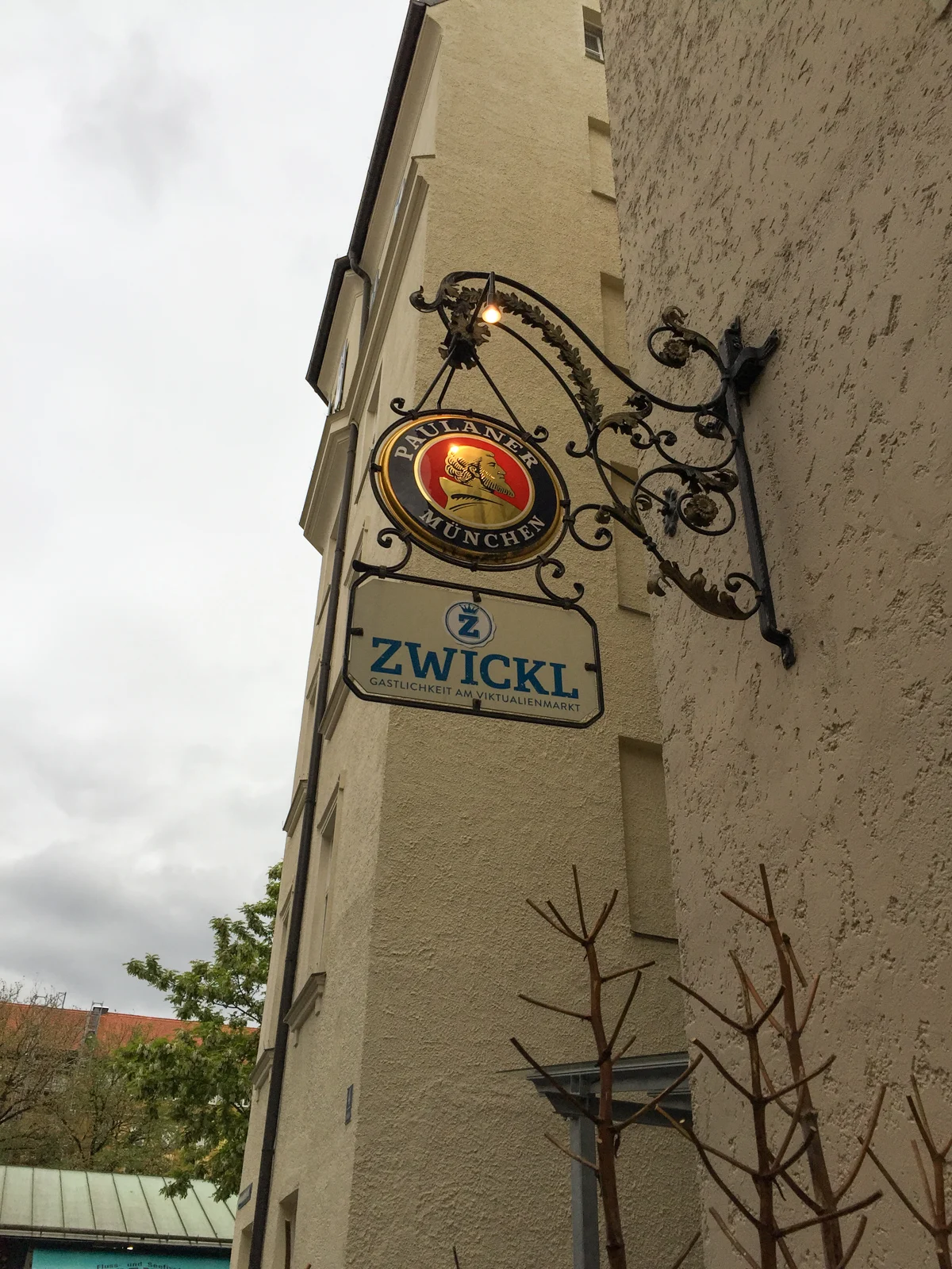 old style Munich beer sign 