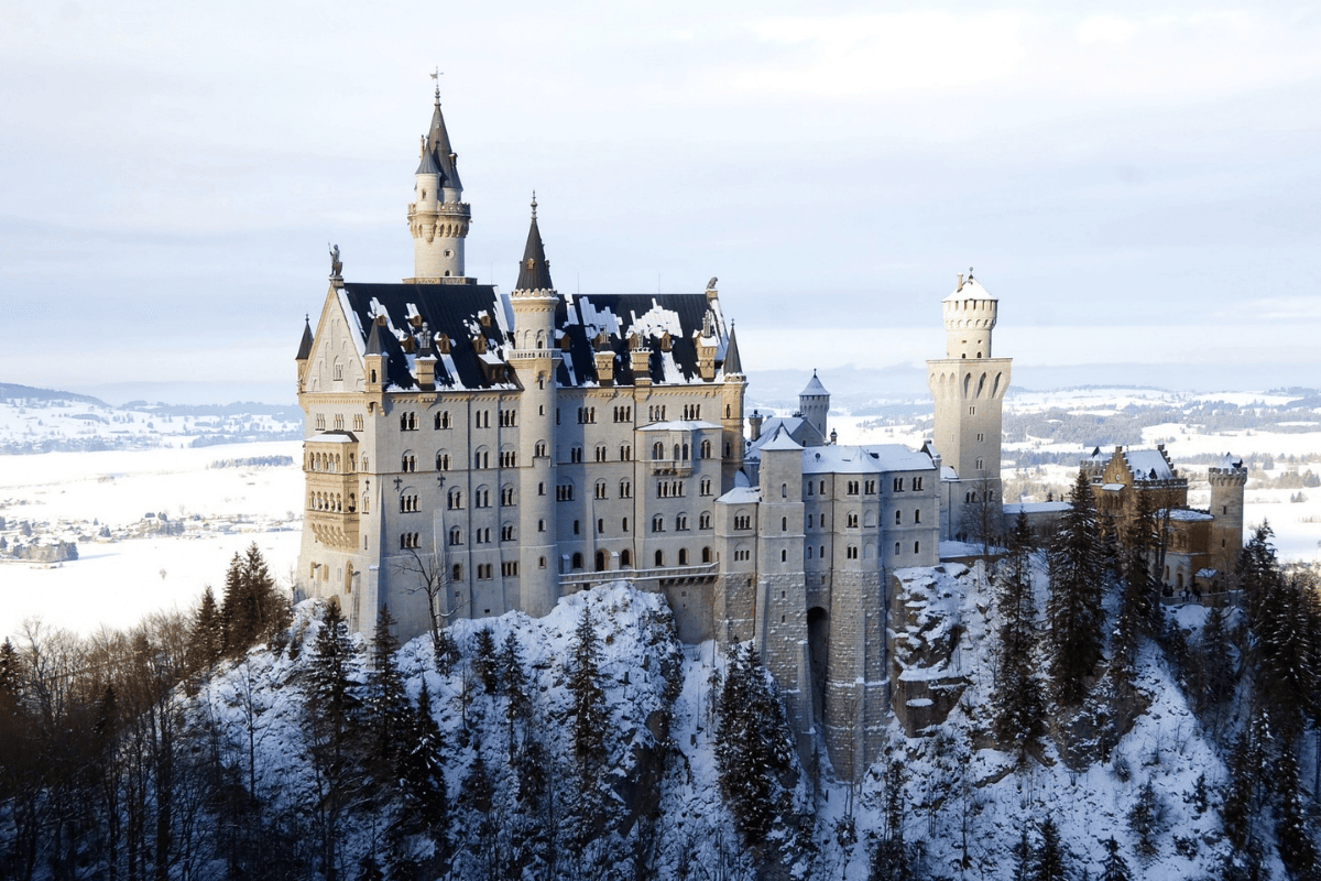 Neuschwanstein castle in winter