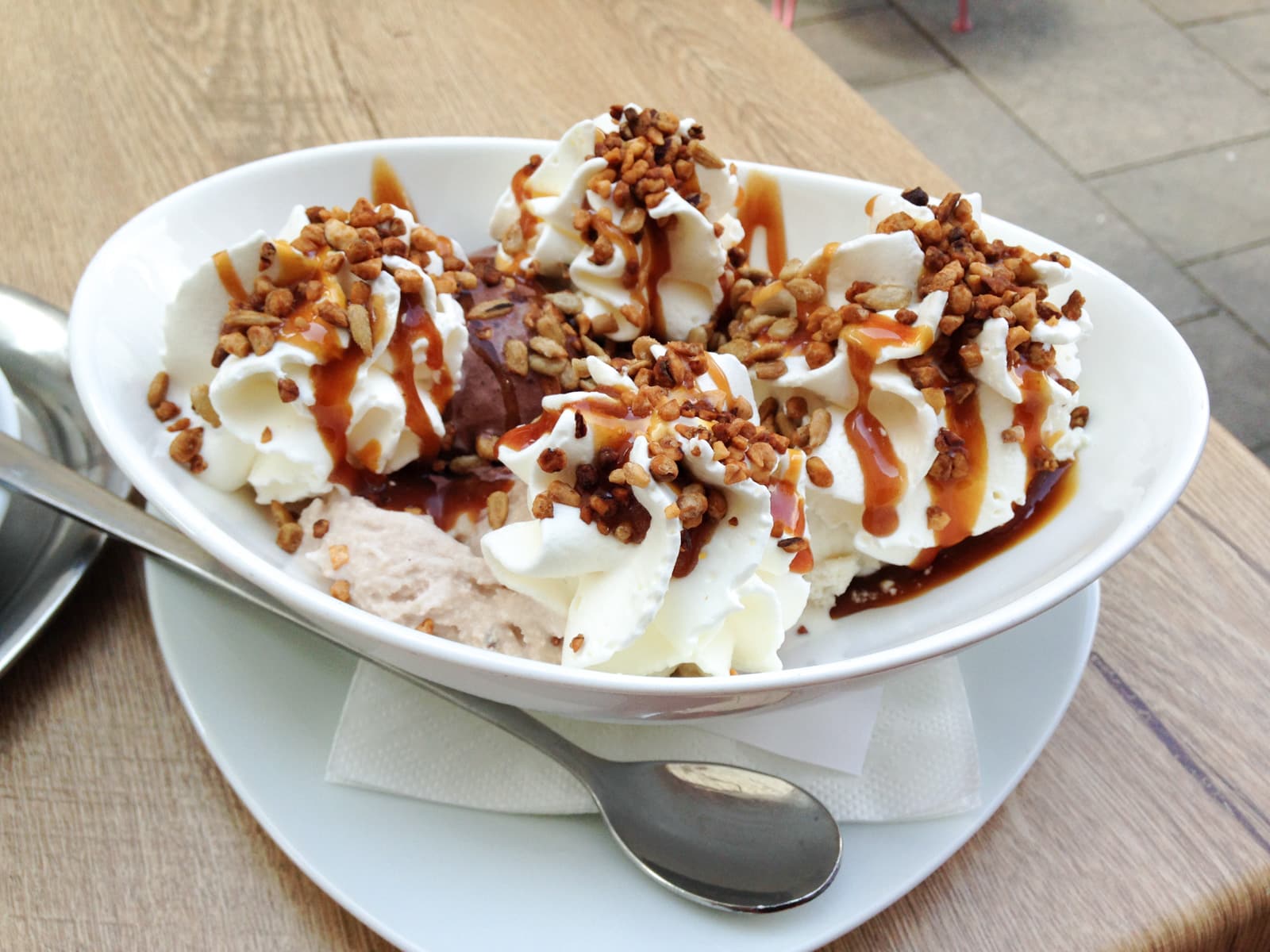 Ice cream sundae in Germany