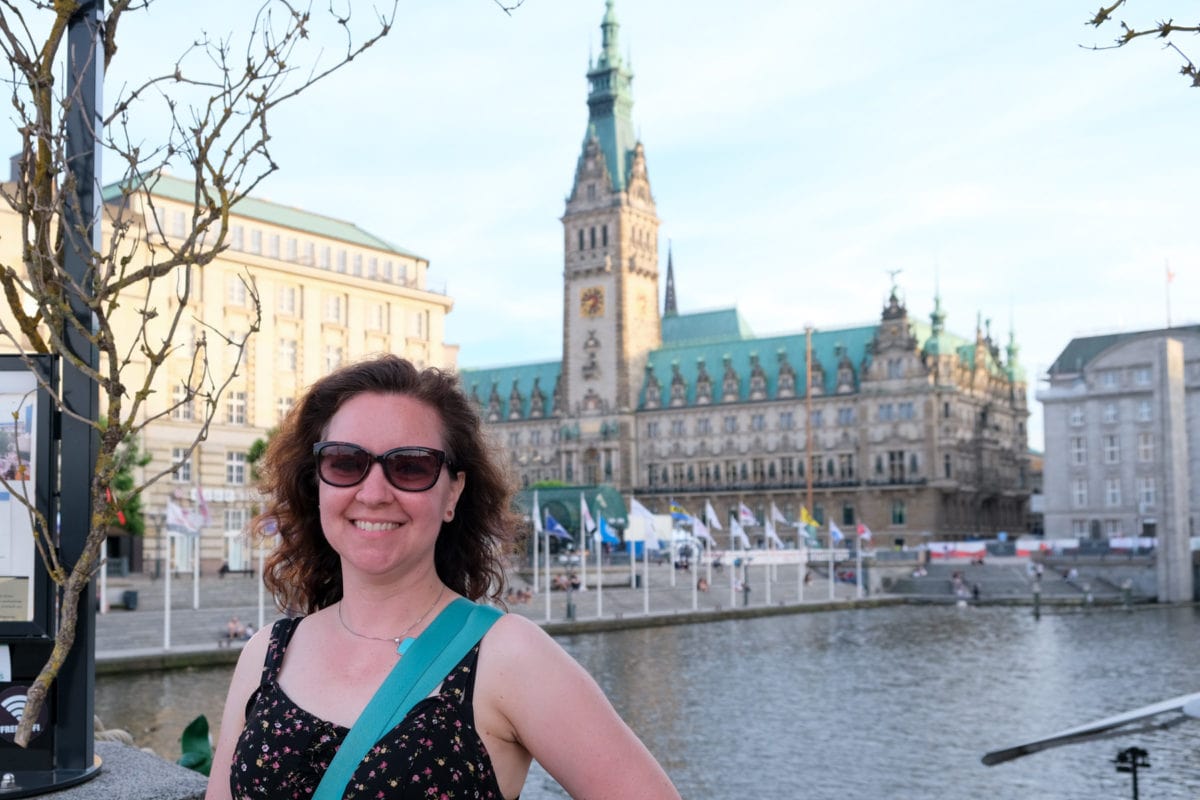 Cate in front of Townhall