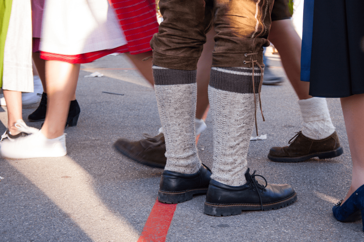 Lederhosen socks and shoes