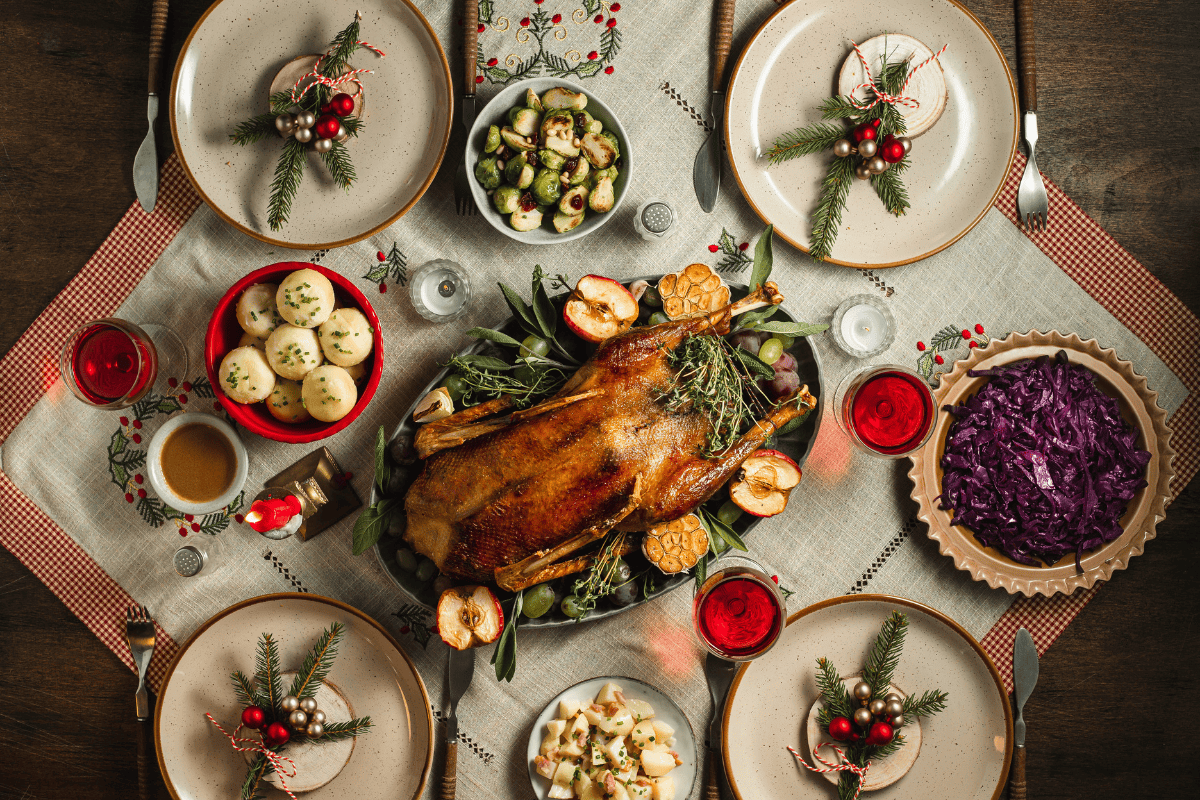 full Christmas day dinner