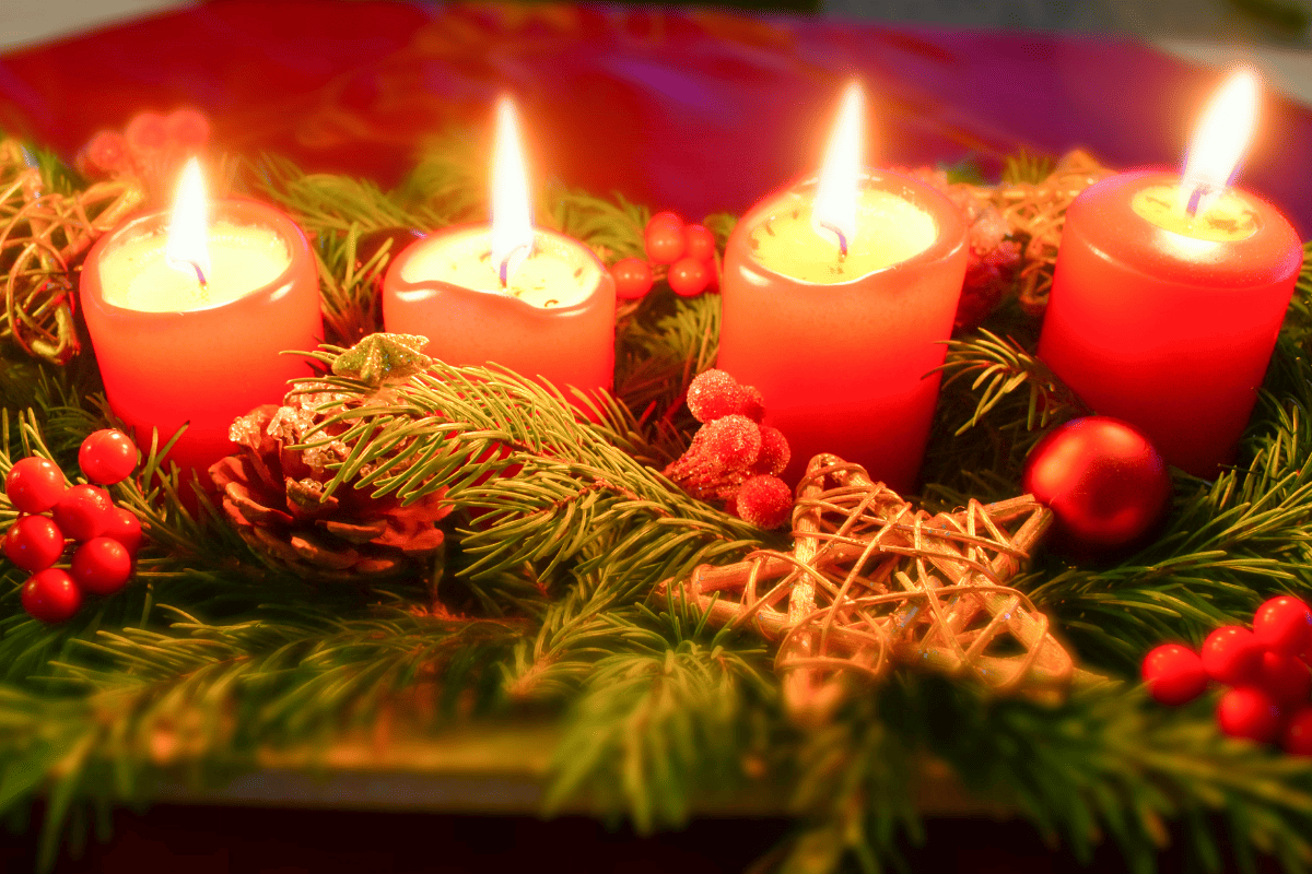 Advent wreath with candles