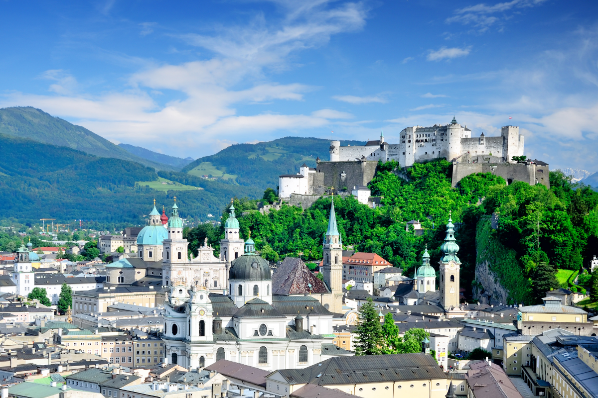 Salzbug castle and town