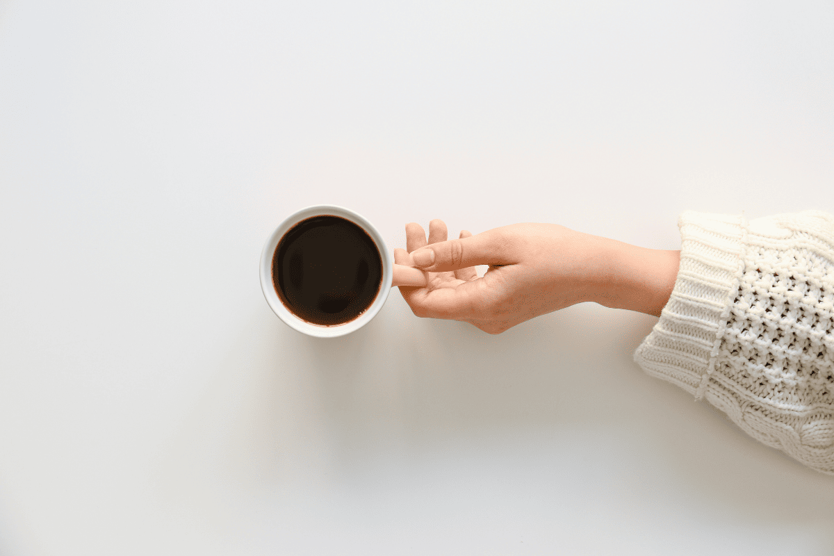 hot cup of coffee