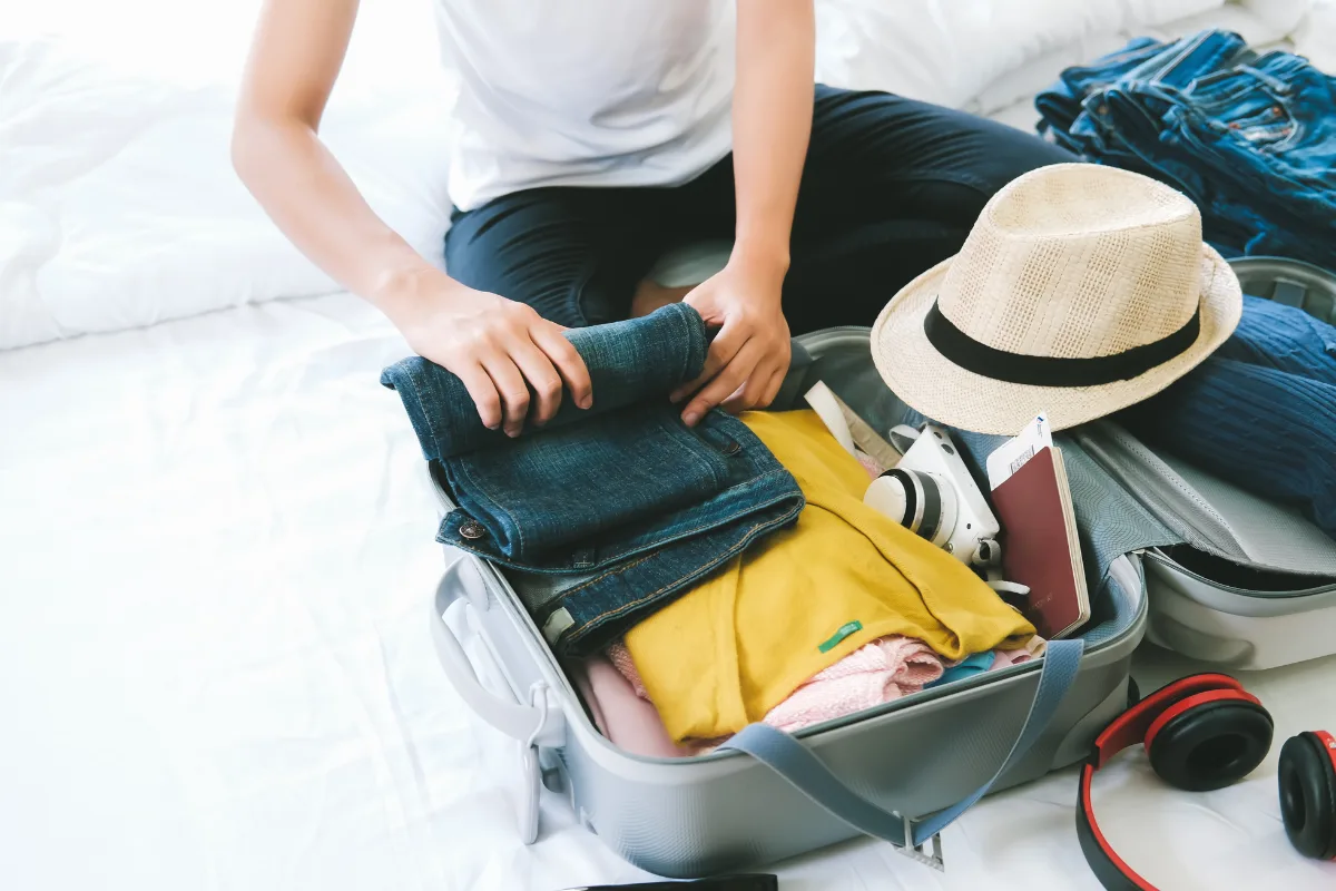 packing suitcase for travel