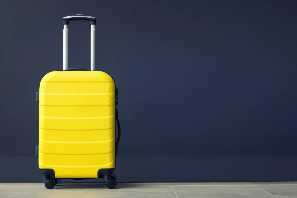 yellow suitcase