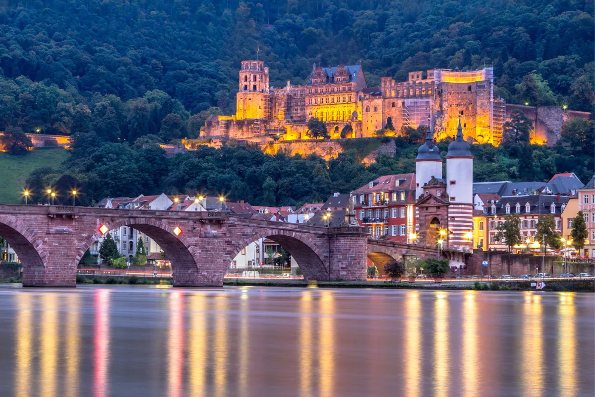 Brigde and castle in heidelberg