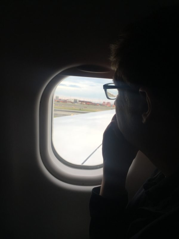looking out plane window