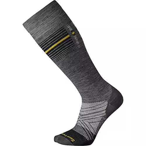 Smartwool Athlete Edition Ski Race Knee-High Socks – Ultra Light Cushioning, Enhanced Durability, Performance Fit Merino Wool Sock for Ski Racing, Skiing and Snowsports – M, Medium Gray