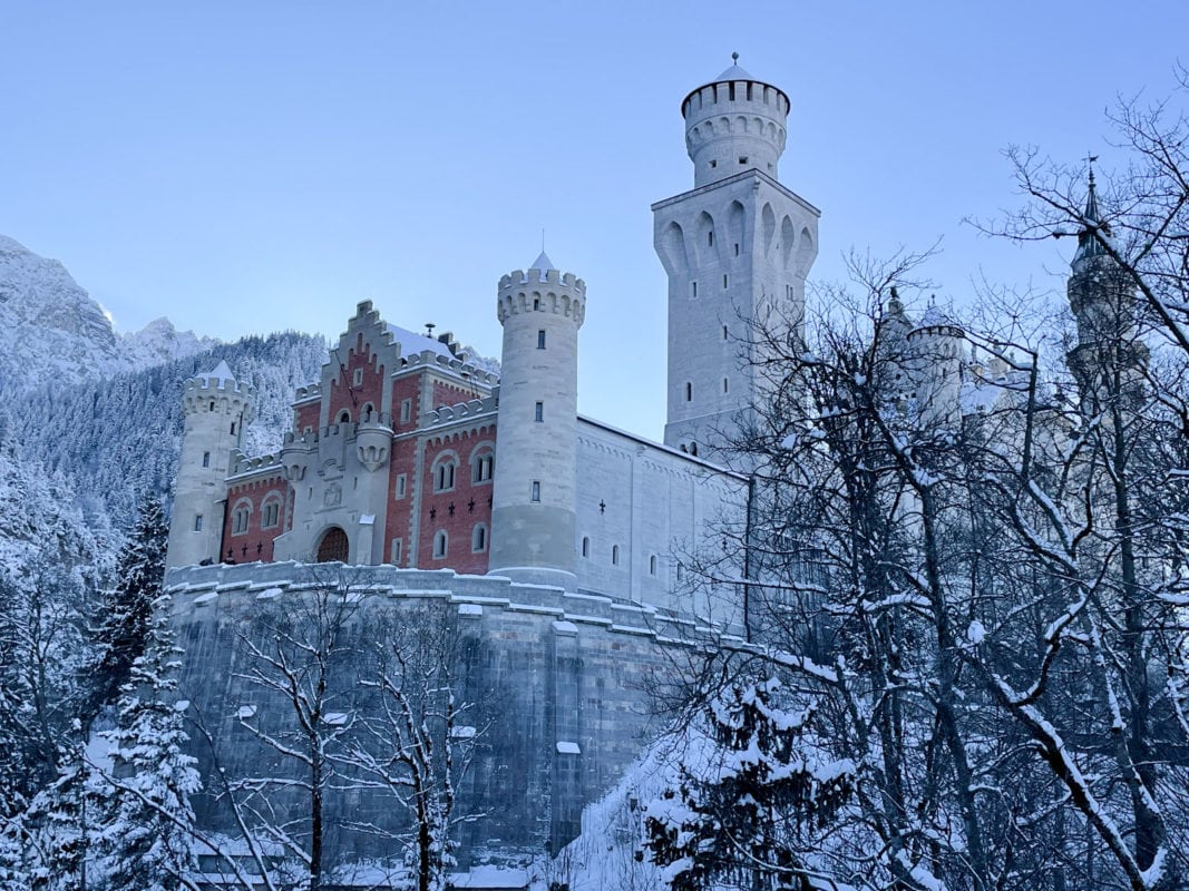 Neuschwanstein castle in winter 