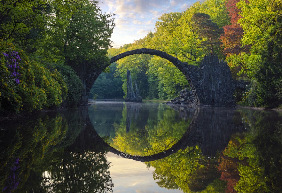 Devil's Bridge (Rakotzbrücke) in Gablenze