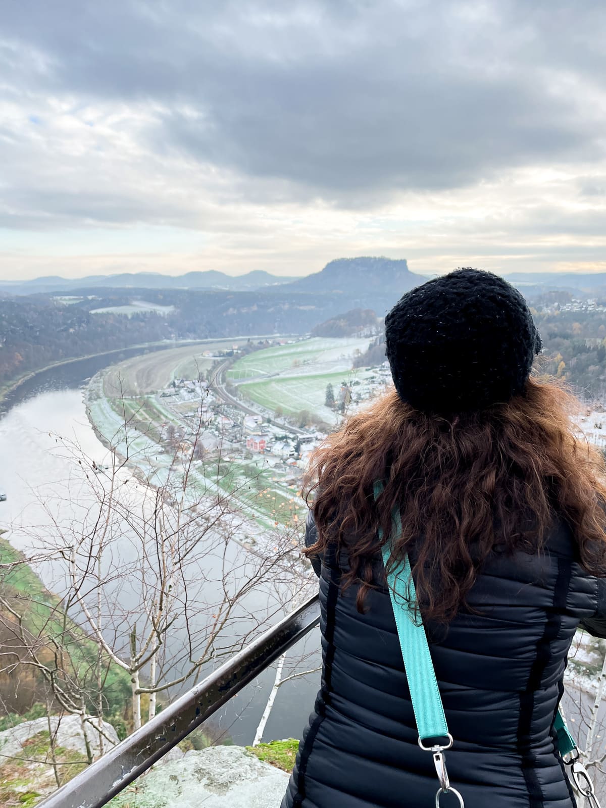 overlooking river in Saxon Switzerland 