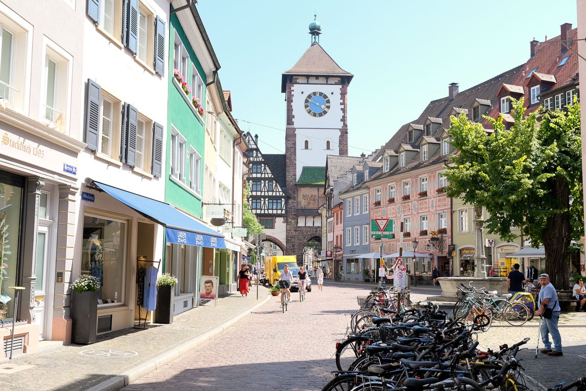 downtown Freiburg and city gate