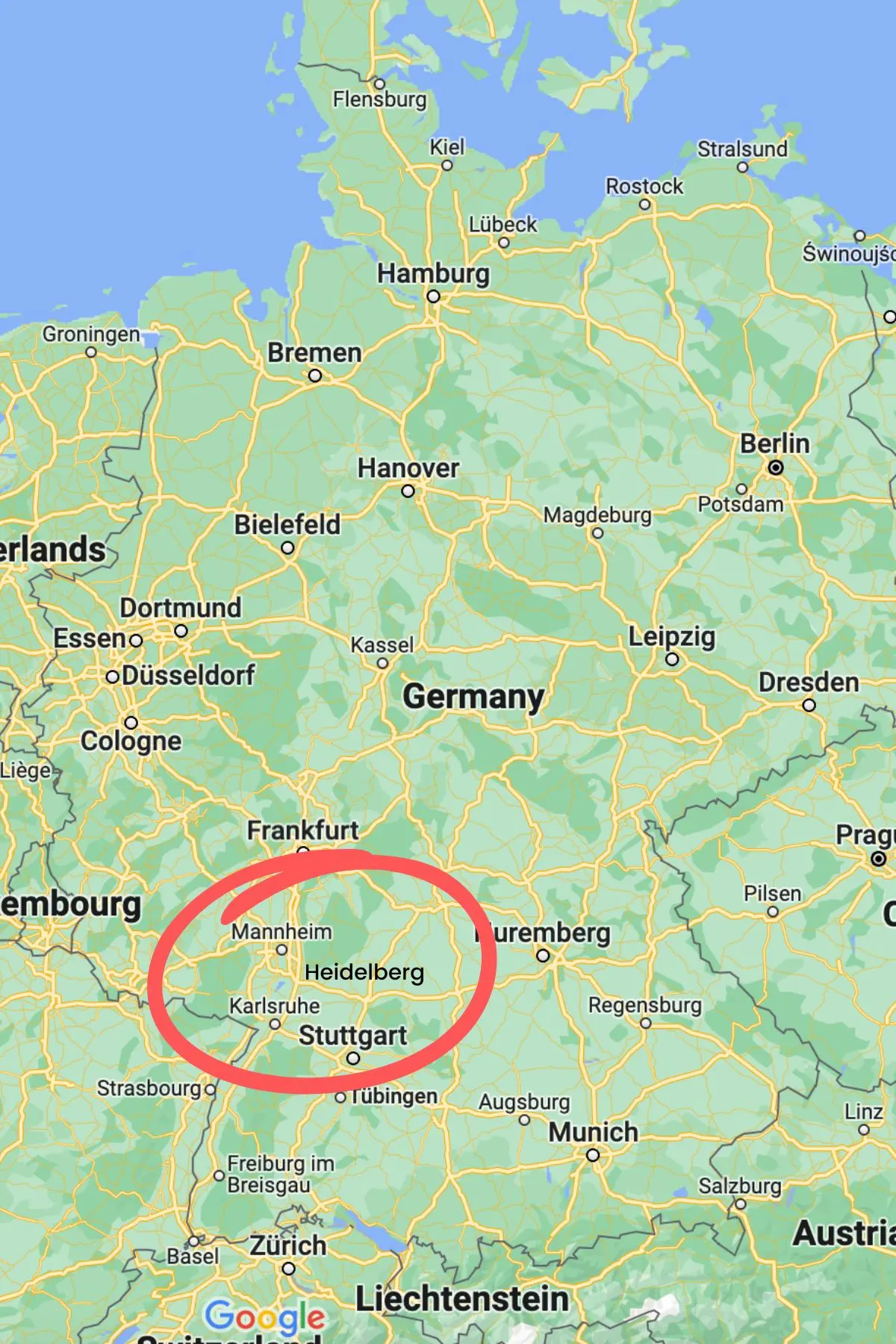 map of Germany