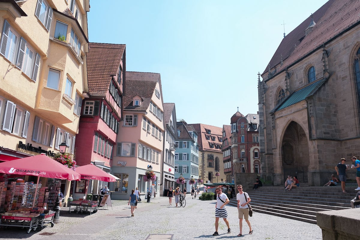 Tübingen downtown and marktplatz