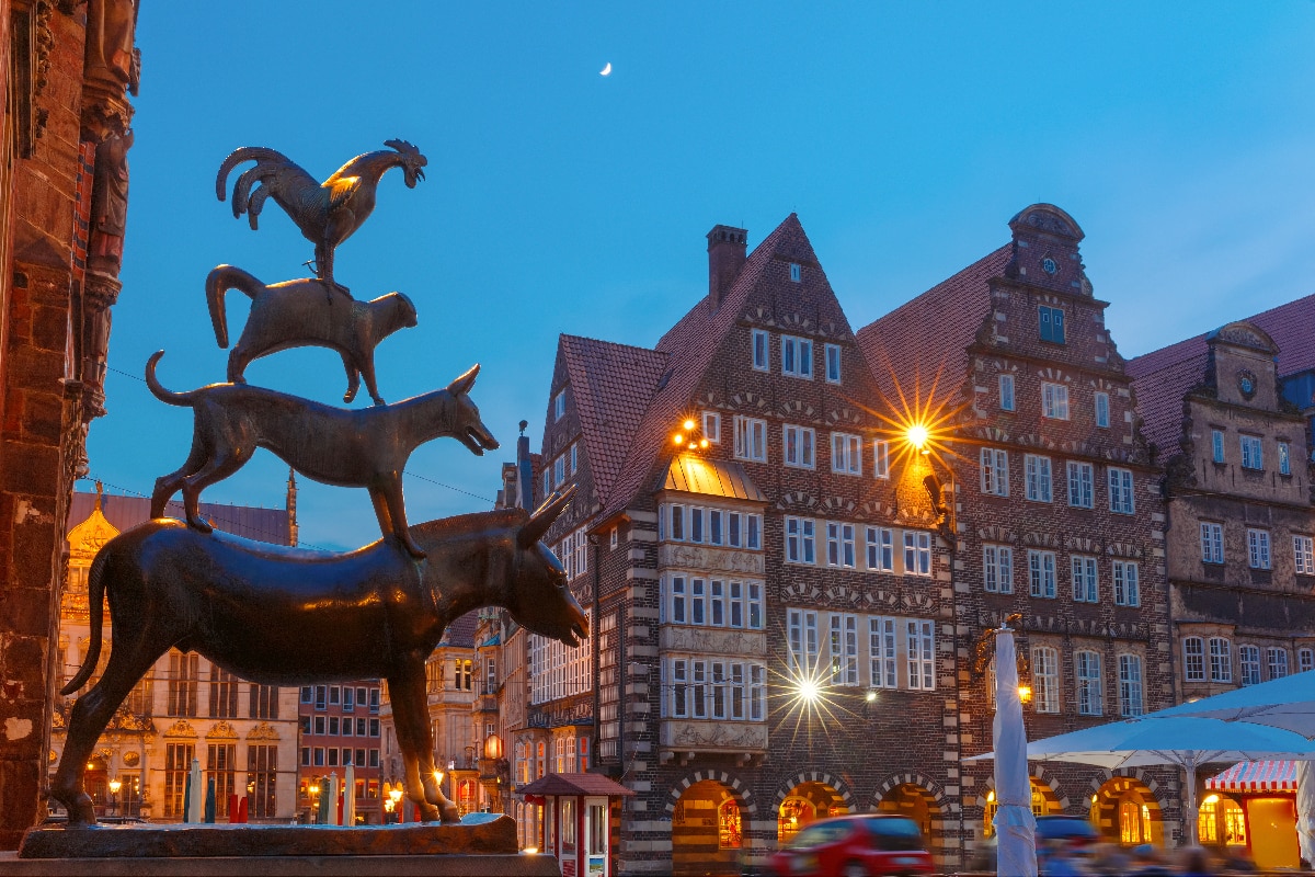 Bremen musicians statue