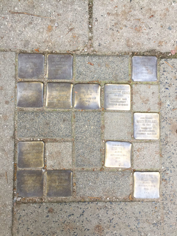 Hamburg brass plaques