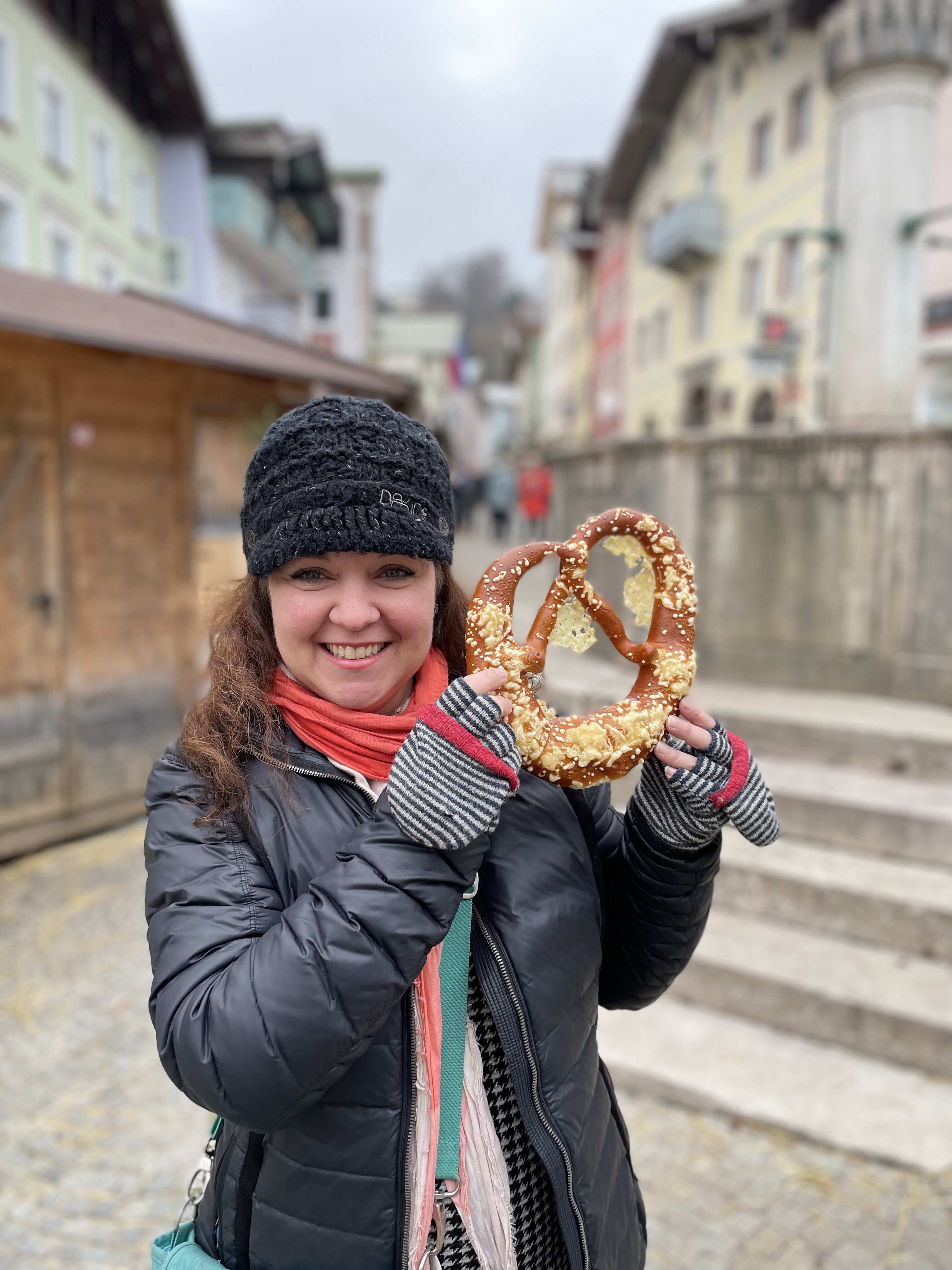 cate with pretzel