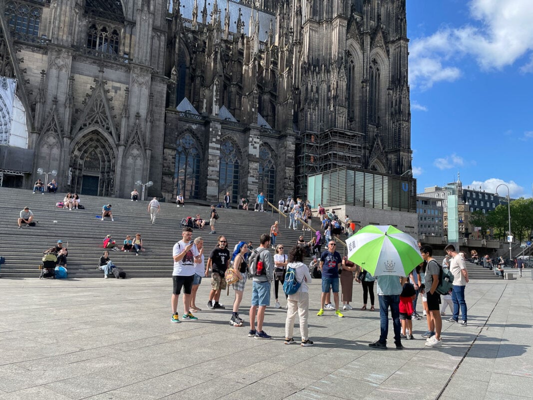 Cologne (Köln) walking tour in front of cathedral