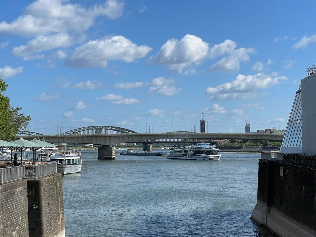 Rhine river in Cologne