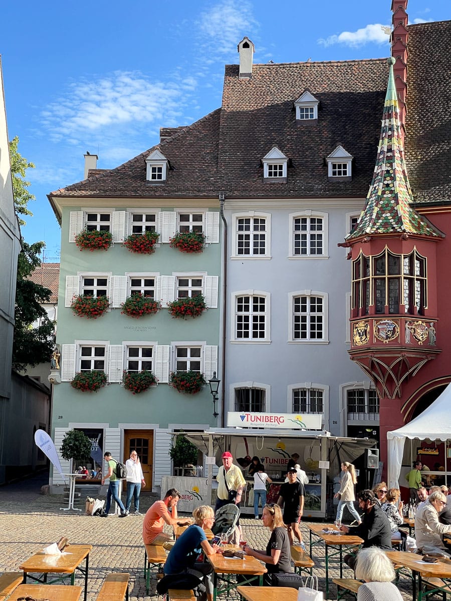 Freiburg Altstadt (Old Town) with outdoor dining