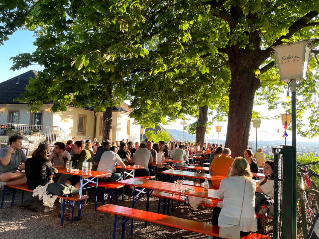 beer garden on Schlossberg above Freiburg