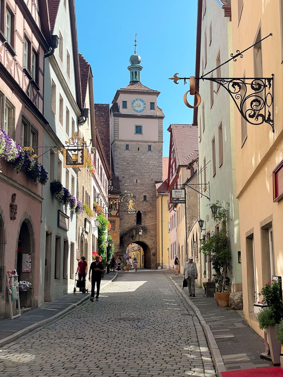 Rothenburg street and tower gate
