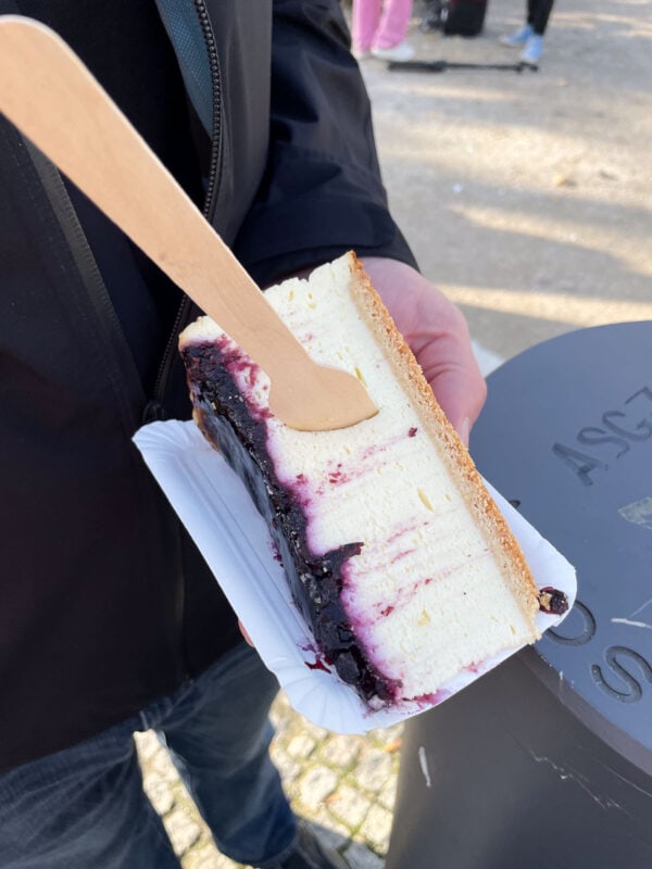 cheesecake with berry topping