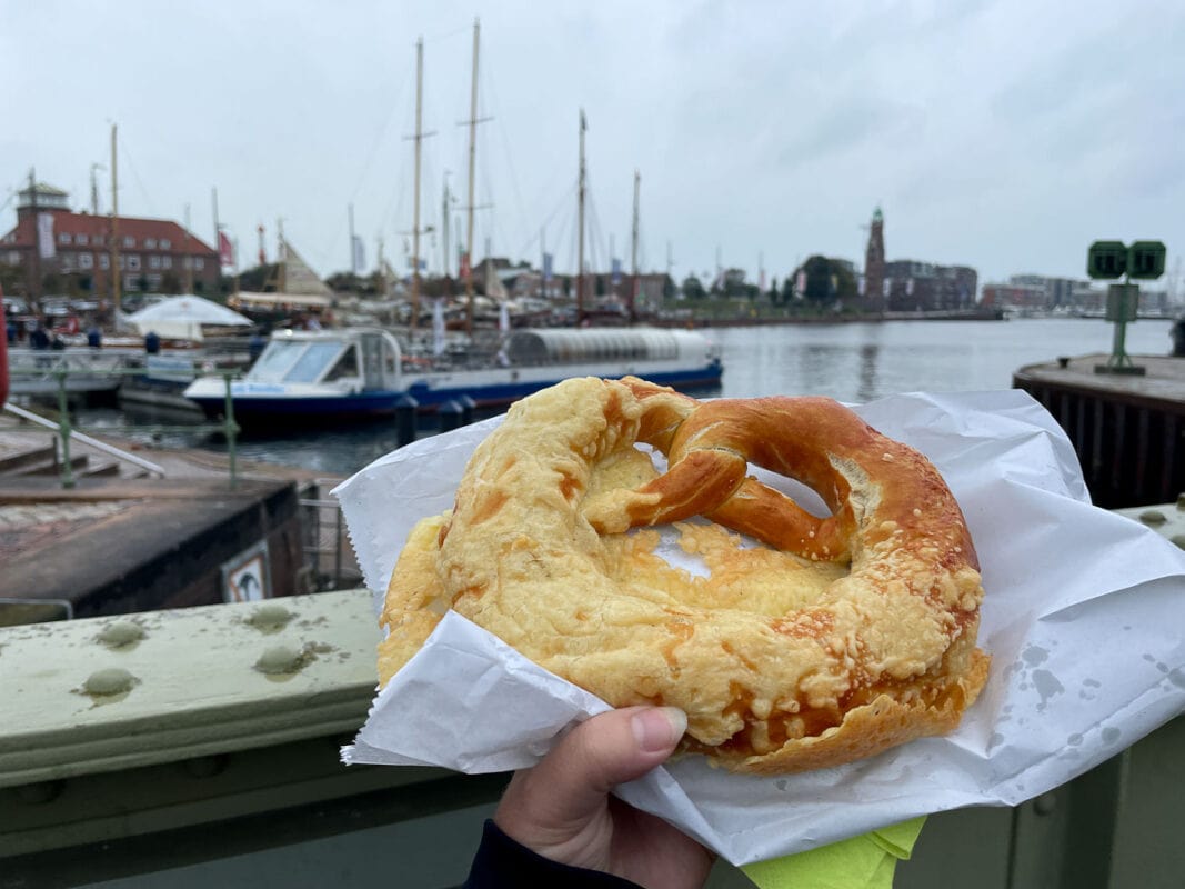 pretzel at Bremerhaven harbor
