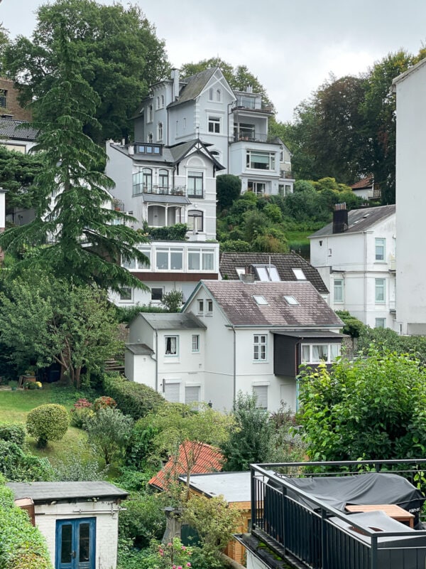 Blankenese houses on hillside