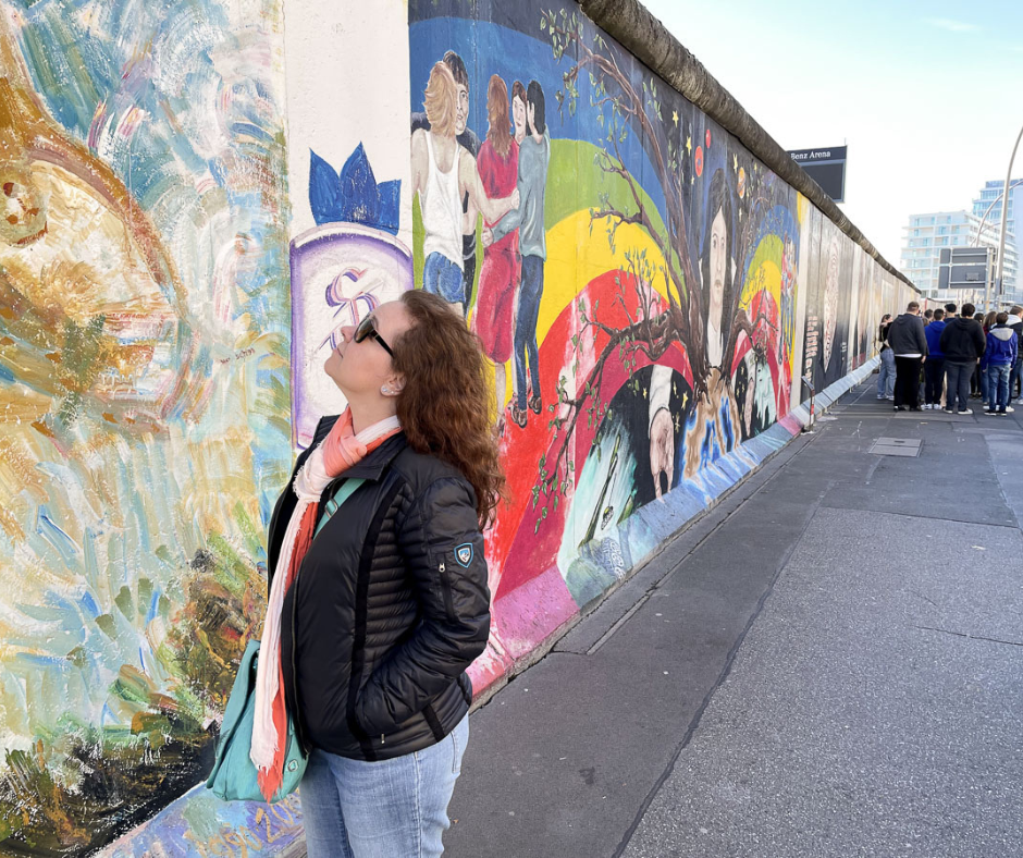 Cate at Eastside Gallery