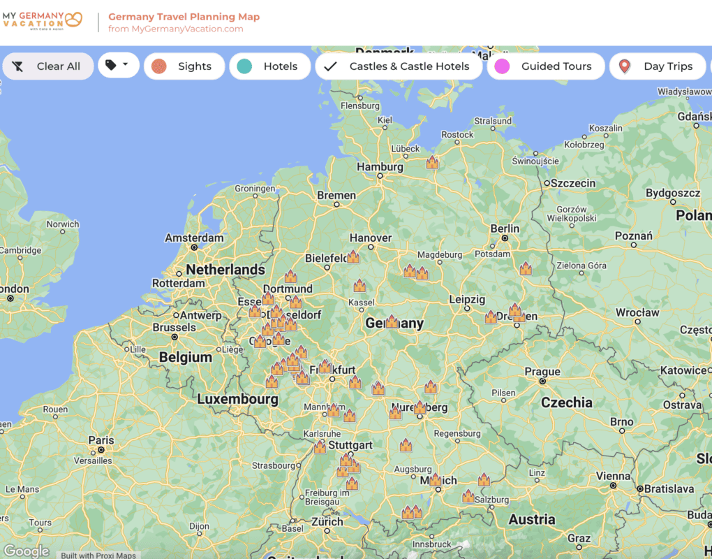 German castles map 