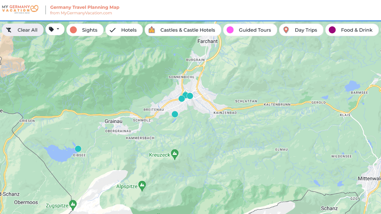 Garmisch hotel map 