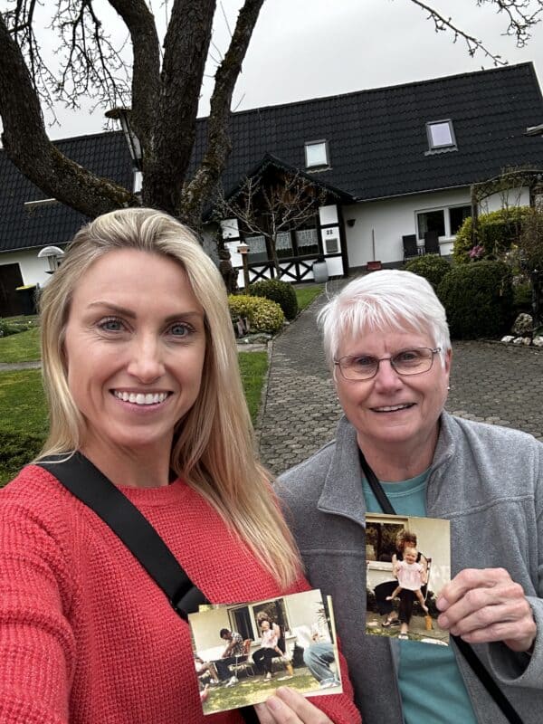 Anna and her mom in Germany