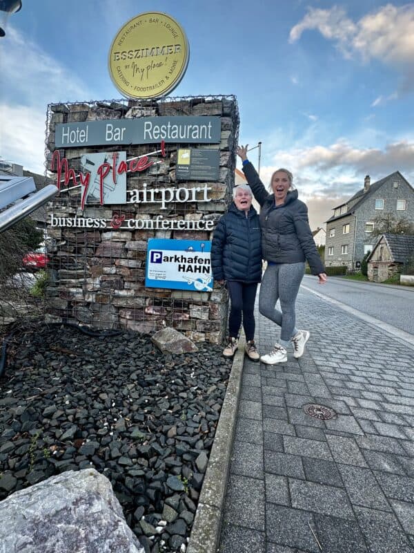 Anna and her mom in Germany