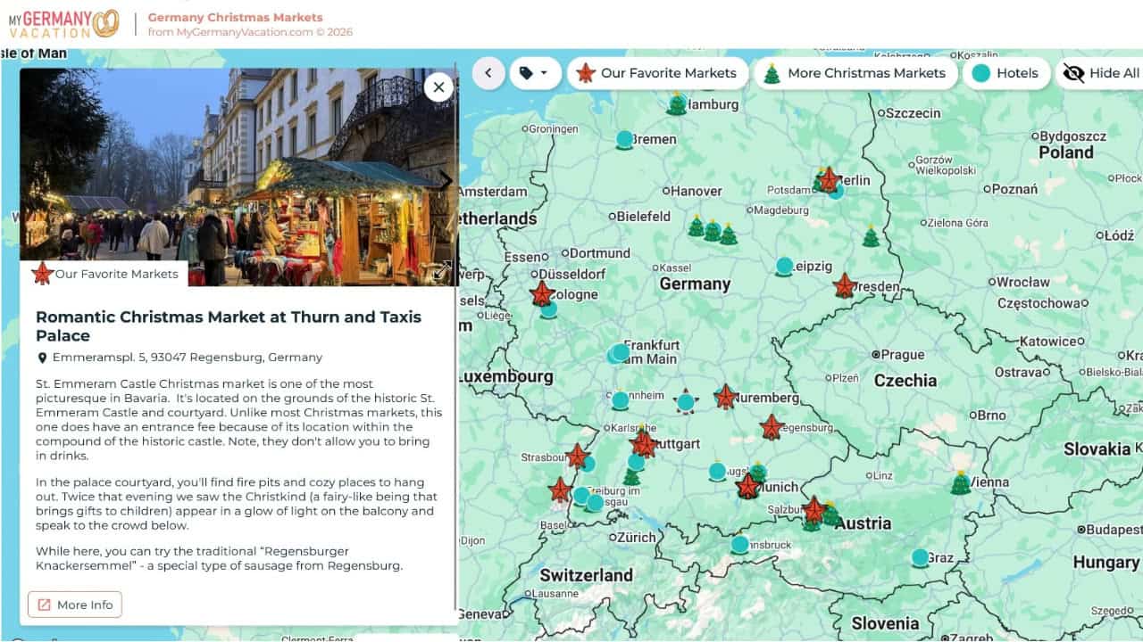DIY Planner Christmas Markets Map