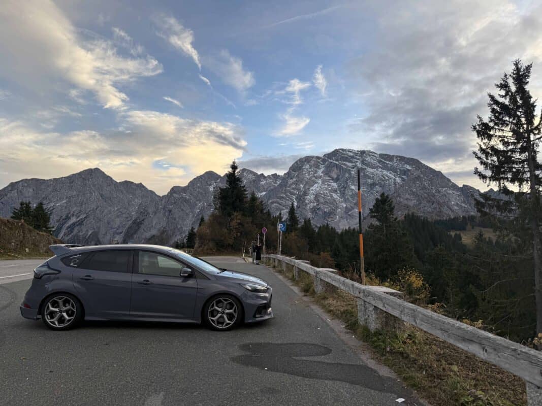 car and mountains
